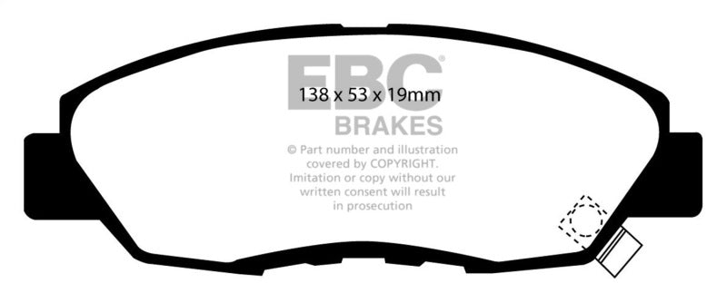 EBC 97 Acura CL 2.2 Greenstuff Front Brake Pads DP2812/2