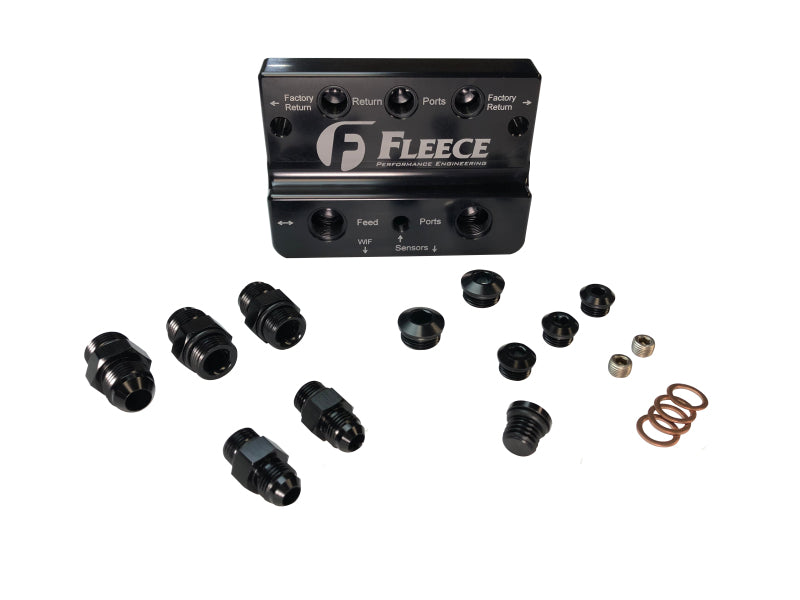 Fleece Performance FPE-FFD-RF-4G for 10-12 Dodge 6.7L Cummins 4th Gen Fuel Distribution Block