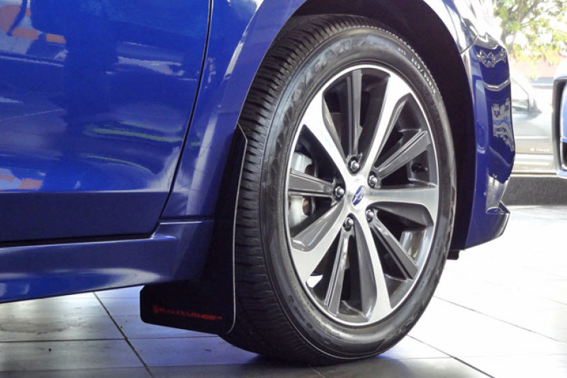 Rally Armor UR Mud Flaps - 2015-2019 Subaru Legacy - Black/Grey Logo - #MF34-UR-BLK/GRY