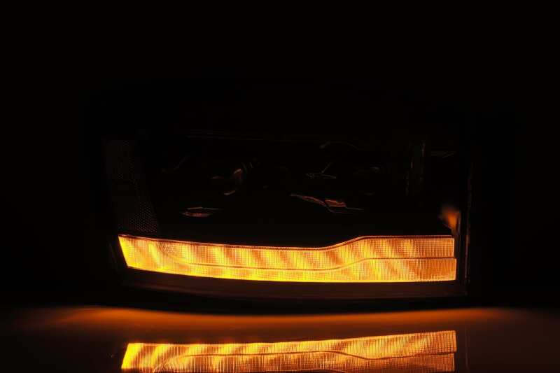 AlphaRex 880530 06-08 Dodge Ram 1500 HD PRO-Series Projector Headlights Plank Style Alpha Black w/Sequential Signal/DRL