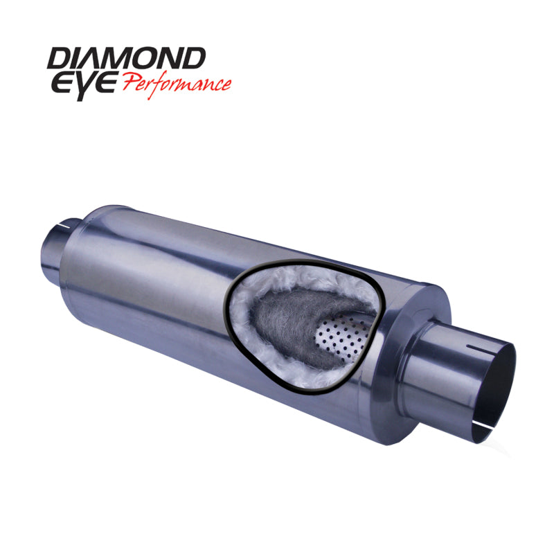 Diamond Eye 460031 4in Muffler | Stainless Steel