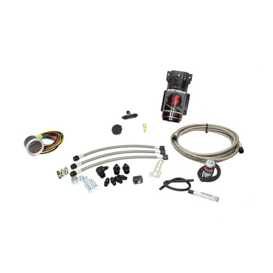 Snow Performance SNO-430-BRD-T for Chevy/GMC Stage 2 Boost Cooler Water Inj. Kit (SS Brded Line/4AN Fittings) w/o Tank