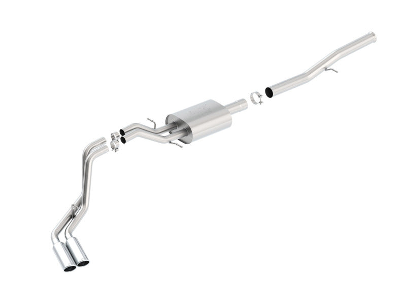 Borla 140577 14 Silv/Sierra 1500 EC Std/CC Short 143.5in WB ATAK Dual Rolled Side Exit Cat-Back Exhaust - #140577