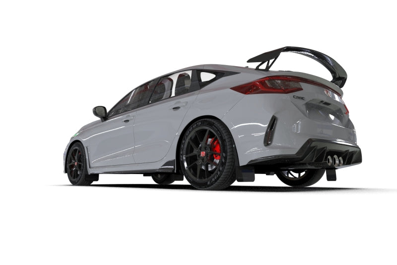 Rally Armor UR Mud Flaps - 2023-2025 Honda Civic - Black/White Logo - #MF97-UR-BLK-WH