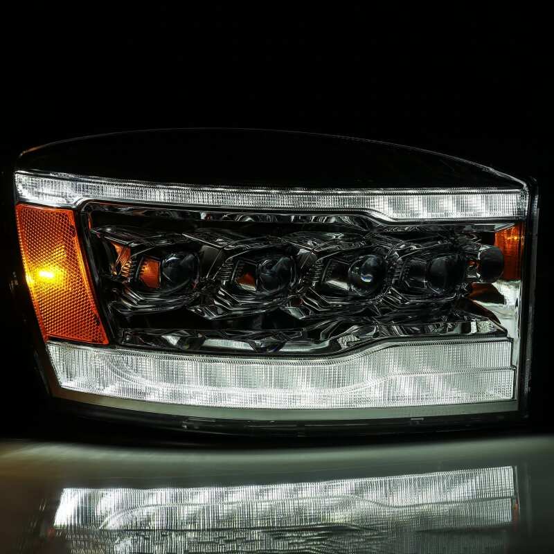 AlphaRex 880537 06-08 Dodge Ram 1500 HD NOVA LED Projector Headlights Plank Style Black w/Sequential Signal/DRL/Amber LED