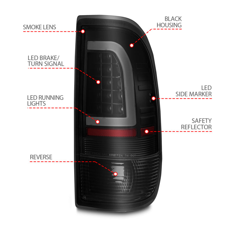ANZO 1997-2007 Ford F-250 Super Duty LED Taillights
