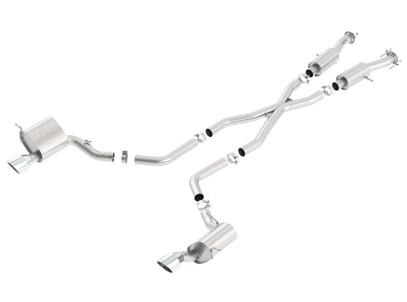 Borla 140632 2015 Jeep Grand Cherokee SRT8 S-Type Dual Round Rolled Exit Catback Exhaust - #140632