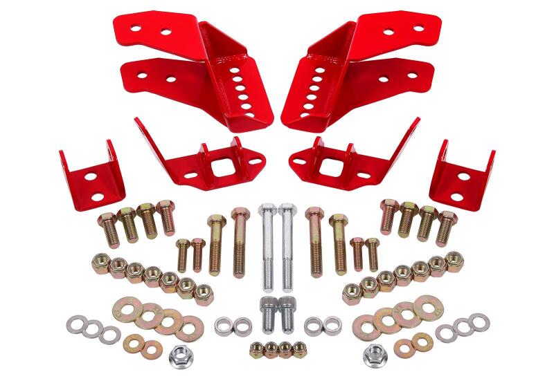 BMR 1978-1987 G-Body Coilover Conversion Kit Rear Adjustable Shock Mount Without CAB - Red