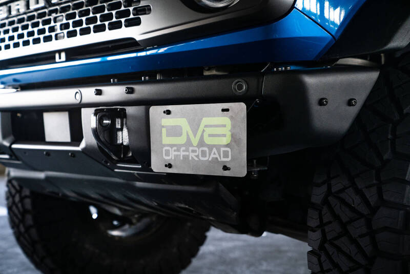 DV8 Offroad 21-22 Ford Bronco Factory Front Bumper License Relocation Bracket - Side - #LPBR-02