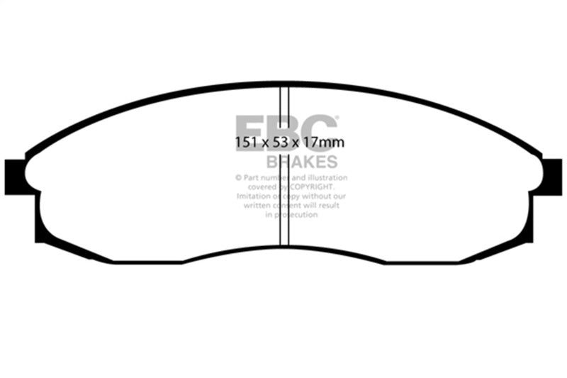 EBC 93-98 Nissan Skyline (R33) 2.5 GTS Greenstuff Front Brake Pads DP21082