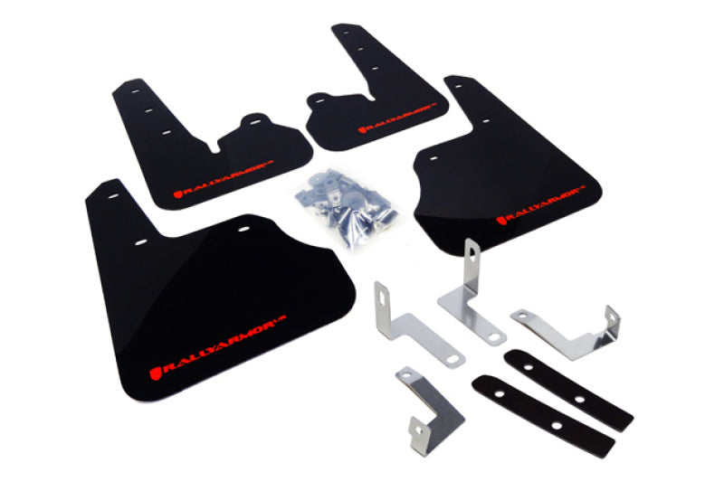 Rally Armor UR Mud Flaps - 2012-2016 Subaru Impreza - Black/Red Logo - #MF22-UR-BLK/RD