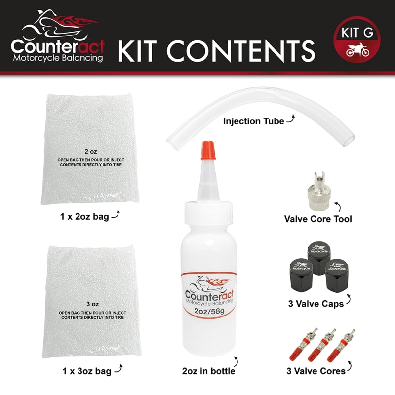 Counteract KIT G Motorcycle Balancing Bead DIY Kit (2) 2oz Bags / (1) 3oz Bag