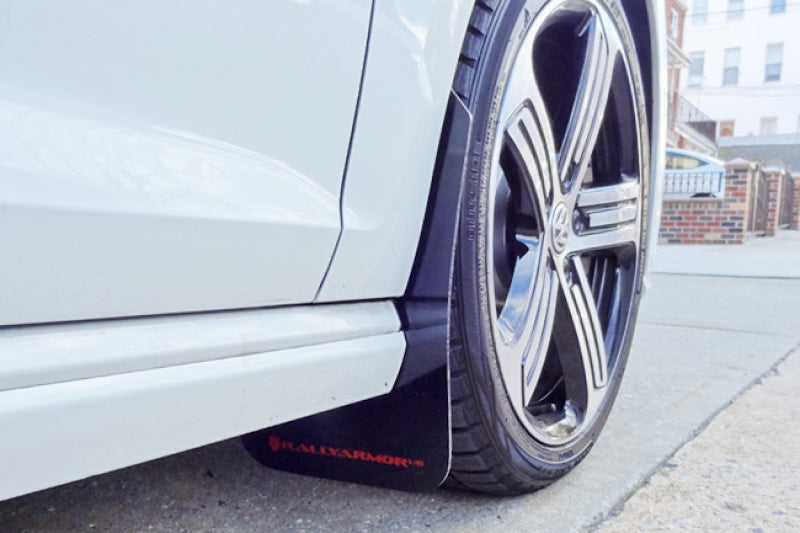 Rally Armor UR Mud Flaps - 2015-2019 Volkswagen Golf R - Black/Blue Logo - #MF40-UR-BLK/BL