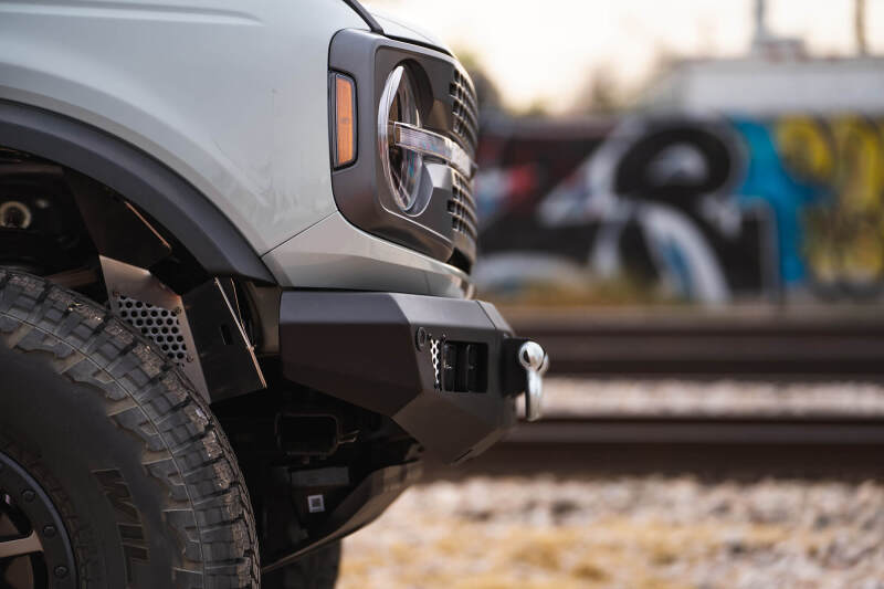 DV8 Offroad 2021+ Ford Bronco Bumper- Accommodates 20in Dual Row Light Bar & (4) 3in Pod Light Mount - #FBBR-03
