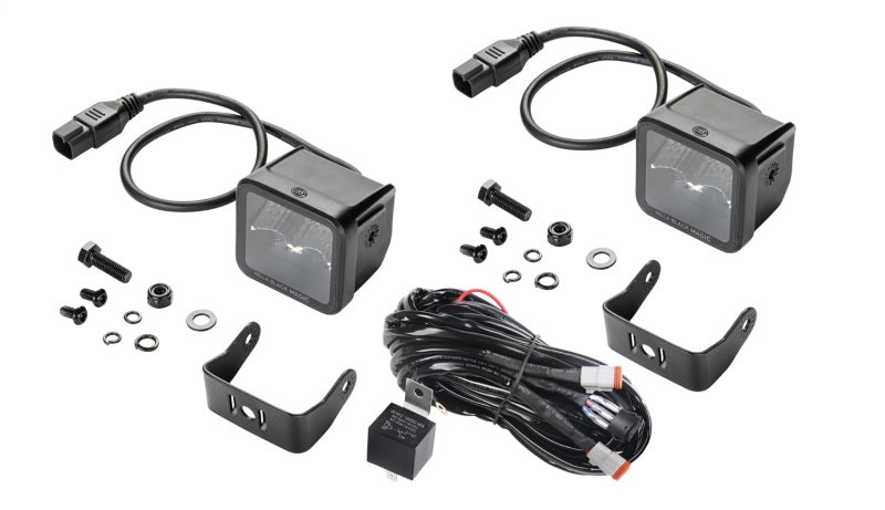 HELLA 358176801 Black Magic 2.7in LED Cube Kit - Flood Beam