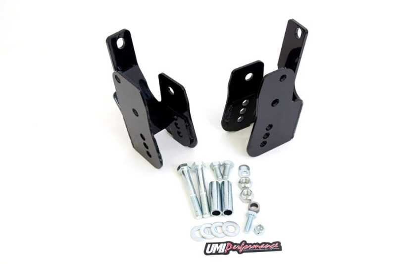 UMI Performance 1060-B Rear Control Arm Relocation Brackets Bolt-In Black