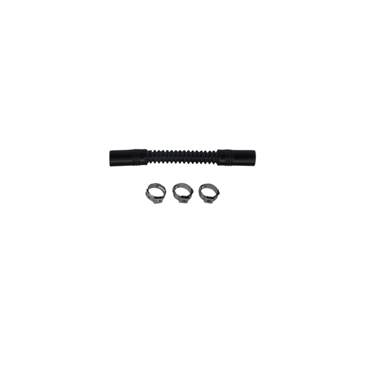 DeatschWerks Convoluted Tubing 100mm Length x 10mm ID Side 1 x 10mm ID Side 2 - Black