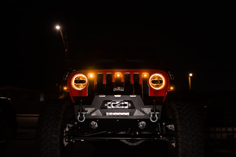 DV8 Offroad 2018+ Jeep JL Grill Amber Marker Lights - #GRJL-02