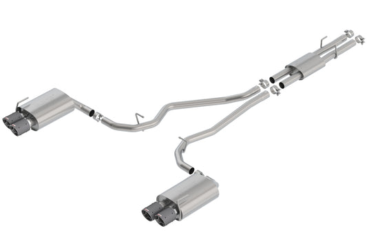 Borla 140821CF 2020 Ford Explorer ST 3.0L V6 2.25in ATAK Exhaust - Carbon Fiber Tips - #140821CF