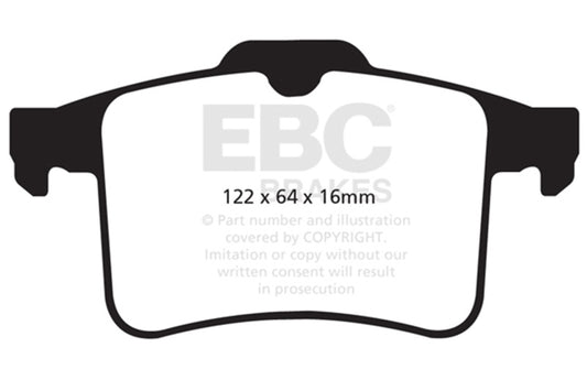 EBC 10-15 Jaguar XF 5.0 Supercharged (470) Redstuff Rear Brake Pads DP32059C