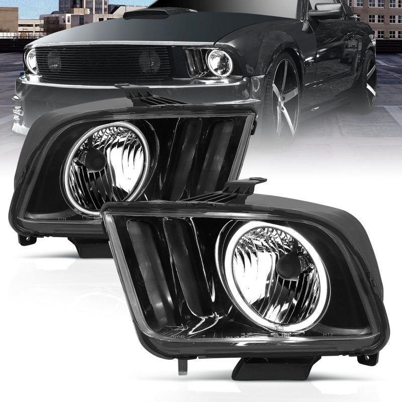 ANZO 2005-2009 Ford Mustang Crystal Headlights