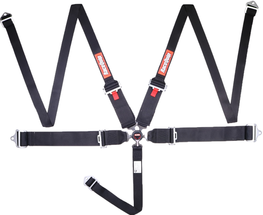 RaceQuip 745005 Black SFI Camlock 5-Point Pull-Down Lap Head & Neck Restraint Seat Belt
