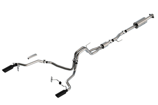 Borla 140866BC F-150 2021 5.0L 4dr CC SB EC STB Lariat/KR/Pltnm/LTD 3/2.25 SRE Cat-Back S-Type Black CHR Tips - #140866BC