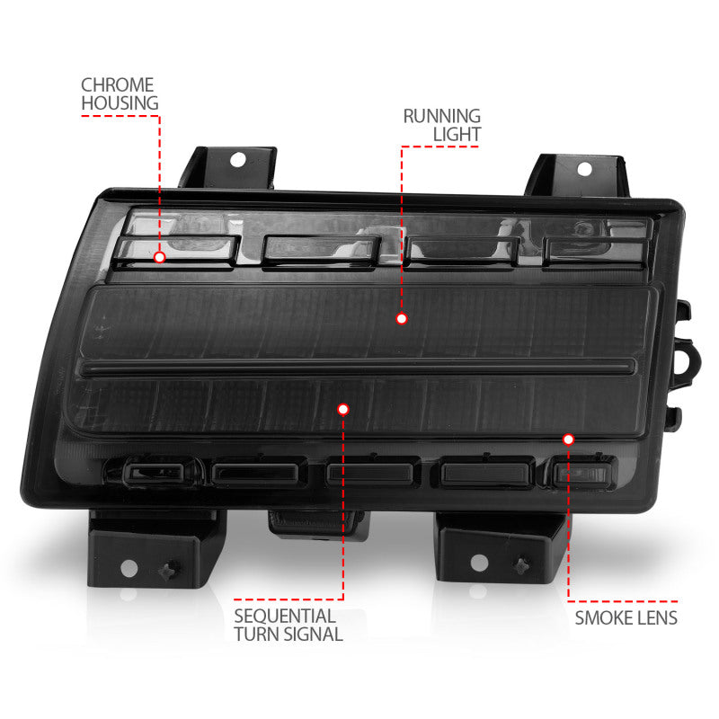 ANZO 2018-2026 Jeep Wrangler Side Markers