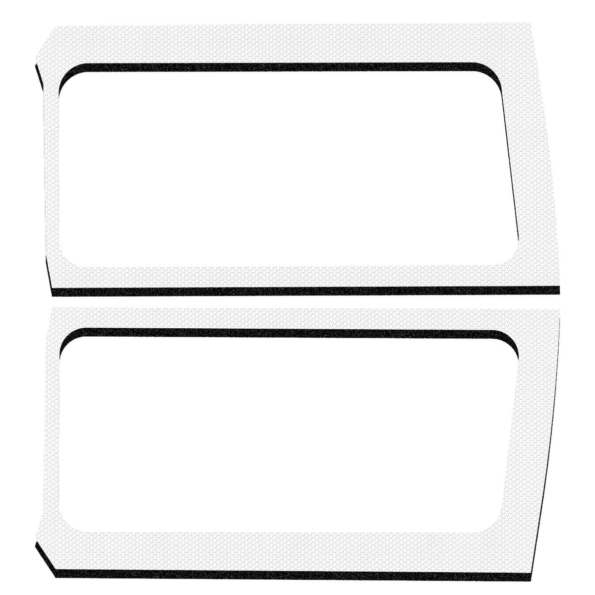 DEI for 2018-2023 Jeep Wrangler JL 2-Door Boom Mat Rear Side Window Trim - 2 Piece - White