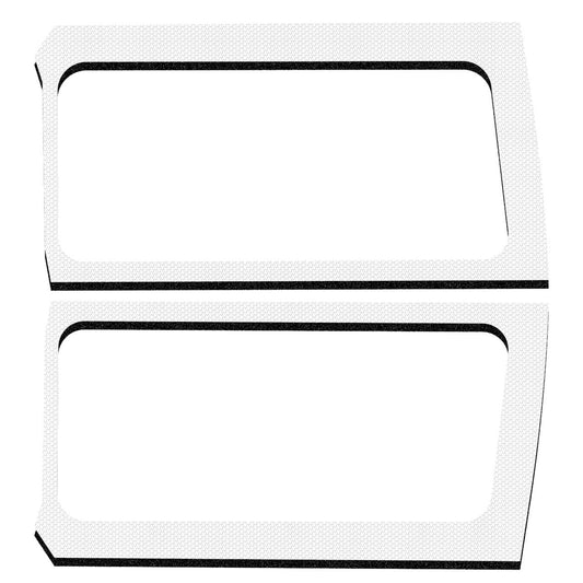 DEI for 2018-2023 Jeep Wrangler JL 2-Door Boom Mat Rear Side Window Trim - 2 Piece - White