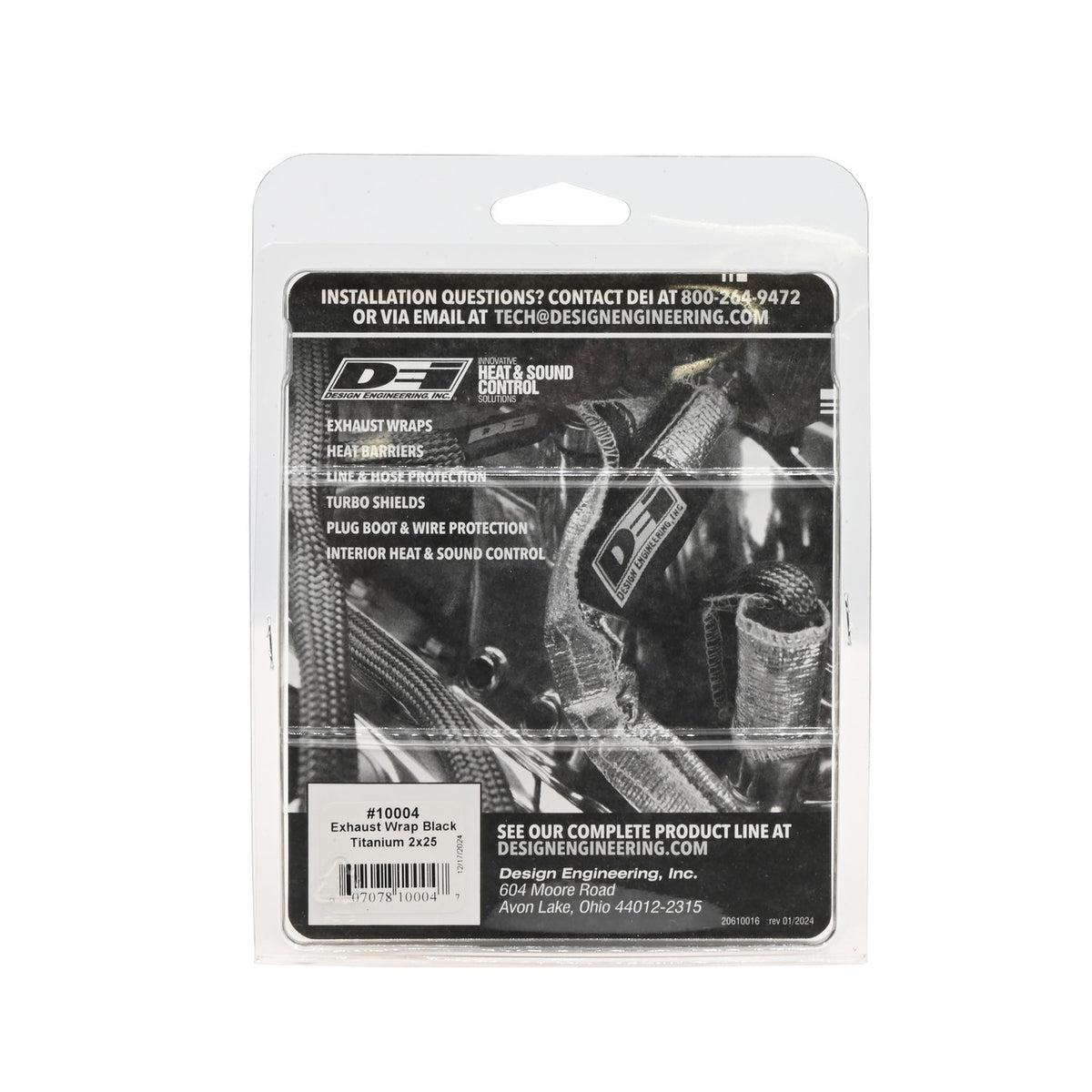 DEI Exhaust Wrap 2in x 25ft - Titanium - Black