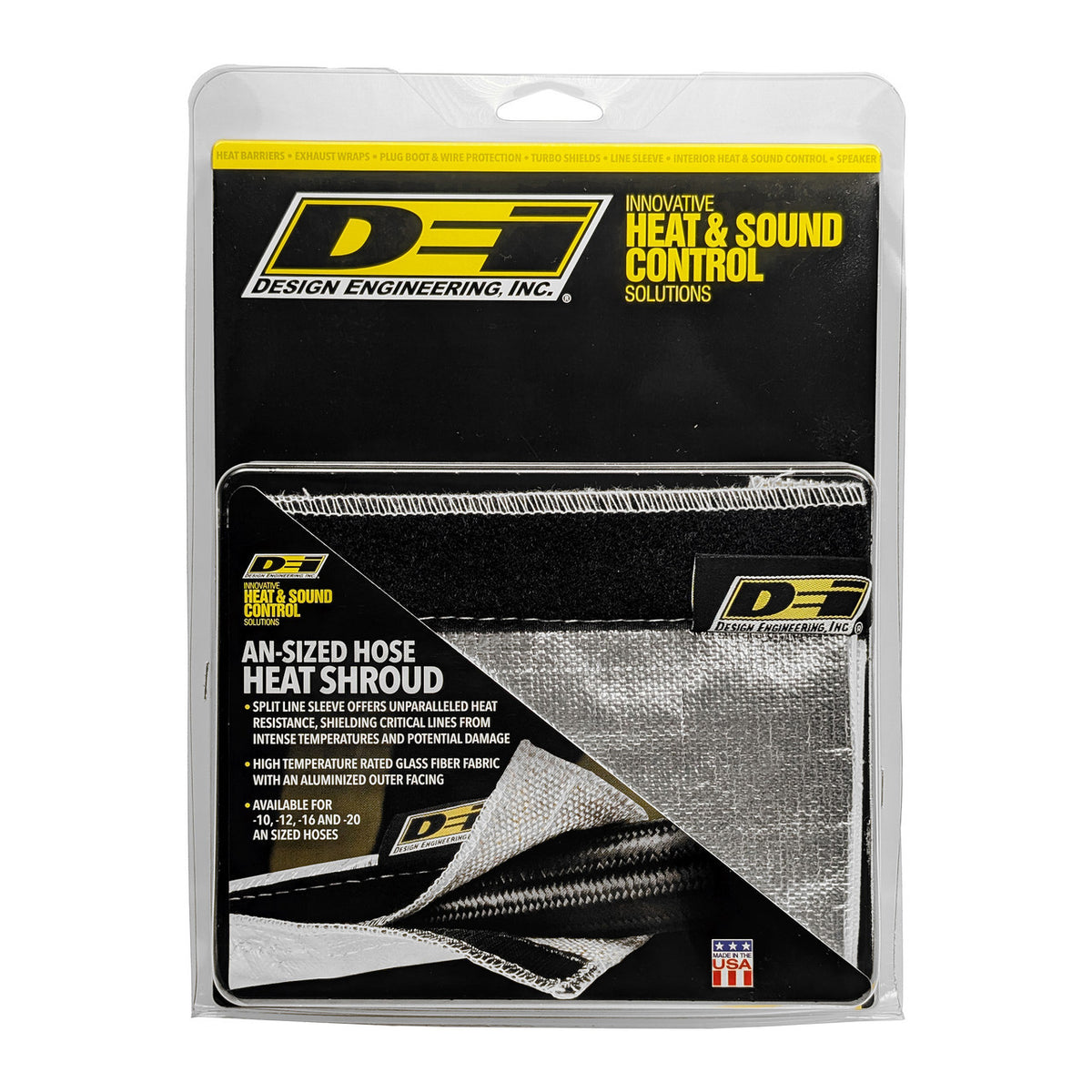 DEI Heat Shroud 2-1/2in x 3ft - Aluminized Sleeving-Hook and Loop Edge
