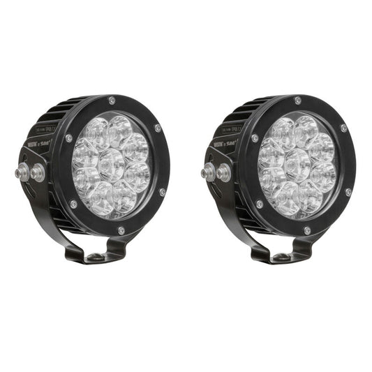 Westin 09-12007A-PR Axis LED Auxiliary Light 4.75 inch Round Spot with 3W Osram (Set of 2) Black