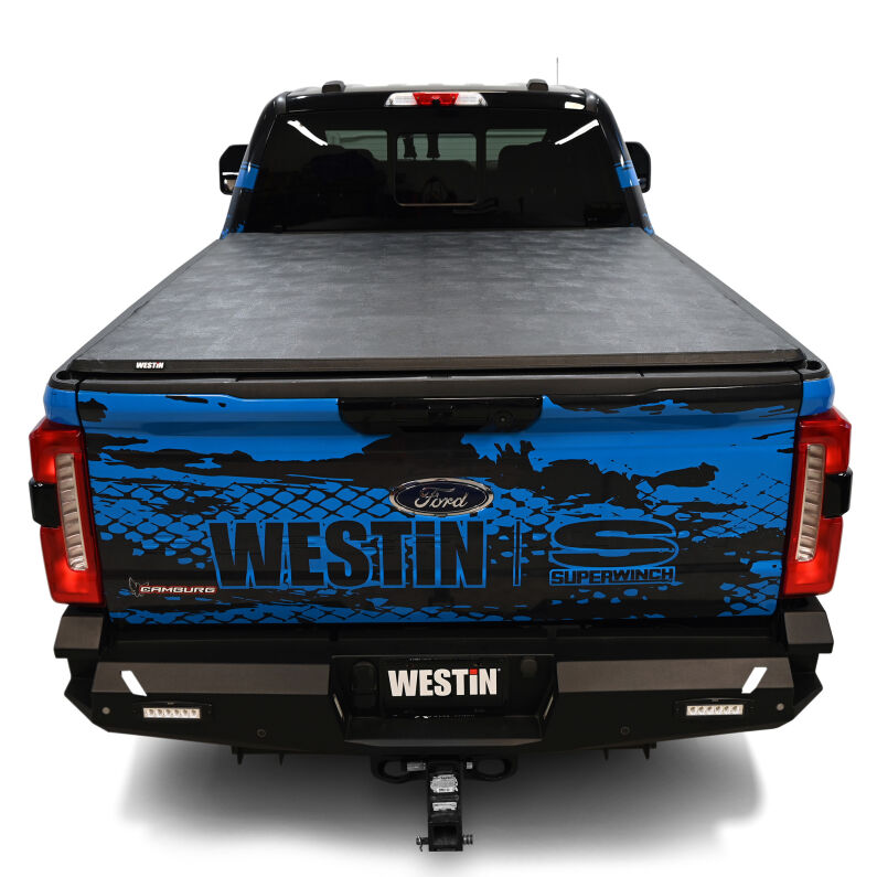 Westin 19-21005 Soft Tri-Fold Tonneau Cover for 2017-2026 F-250/350 Super Duty Black