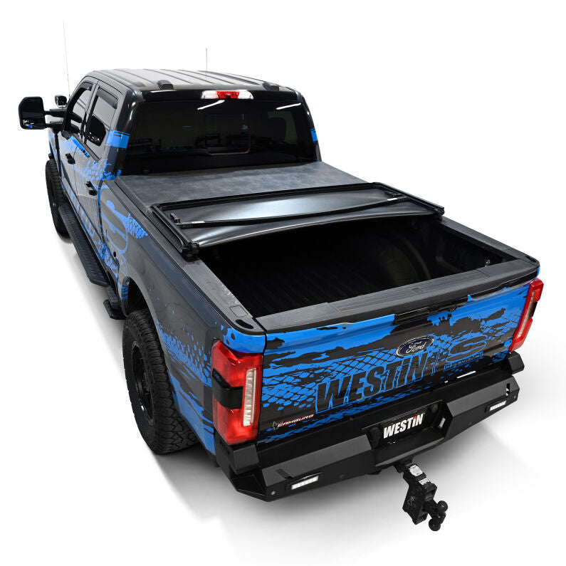 Westin 19-21005 Soft Tri-Fold Tonneau Cover for 2017-2026 F-250/350 Super Duty Black