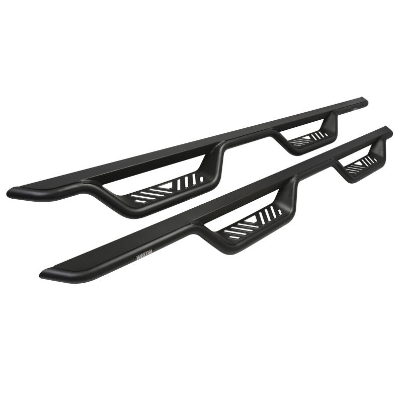 Westin 20-13255 Outlaw Drop Nerf Step Bars for 2007-2021 Toyota Tundra CrewMax Textured Black