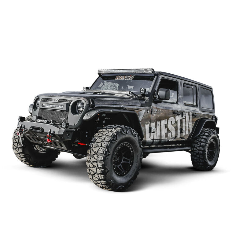 Westin 23-4065 E-Series 3 Nerf Step Bars for 2018-2026 Jeep Wrangler JLU 4-Door. Textured Black
