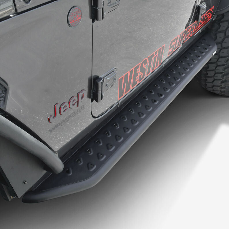 Westin 28-34065 Outlaw Running Board for 2018-2025 Jeep Wrangler Unlimited 4-Door Textured Black
