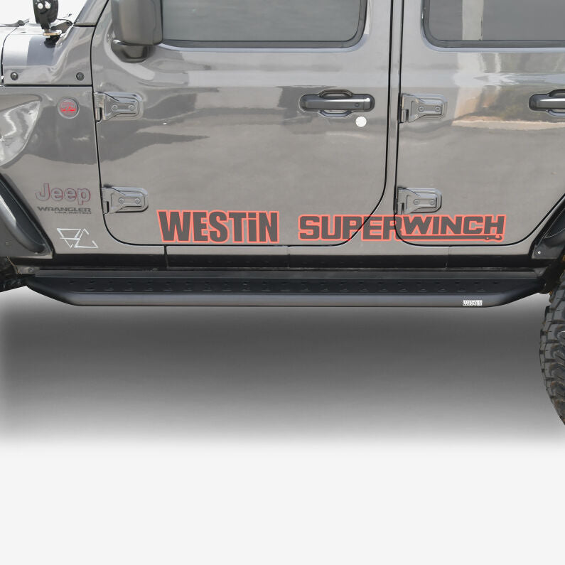 Westin 28-34065 Outlaw Running Board for 2018-2025 Jeep Wrangler Unlimited 4-Door Textured Black