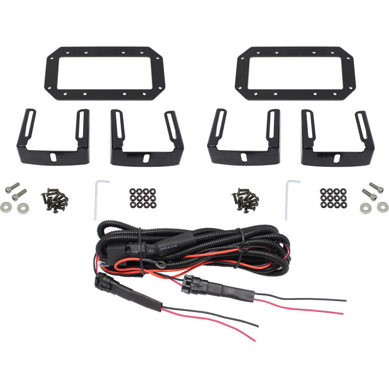 Westin 57-0025 HDX Flush Mount B-FORCE LED Light Kit (Set of 2) with wiring harness Black