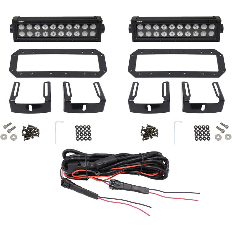 Westin 57-0035 HDX Flush Mount B-FORCE LED Light Kit (Set of 2) with wiring harness Black