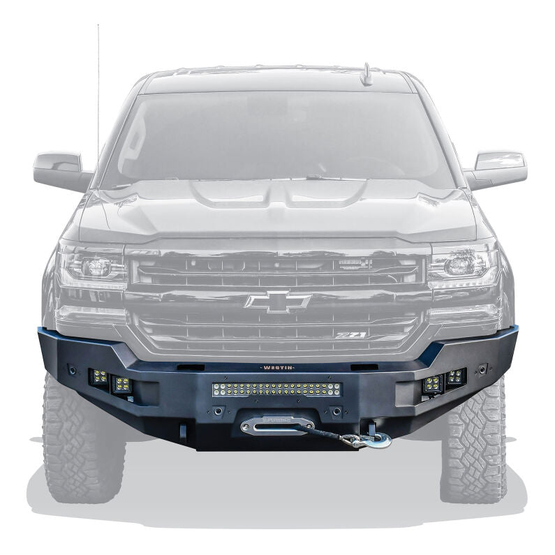 Westin 58-411165 Pro-Series Front Bumper for 2015-2019 Chevrolet Silverado 2500/3500 Textured Black