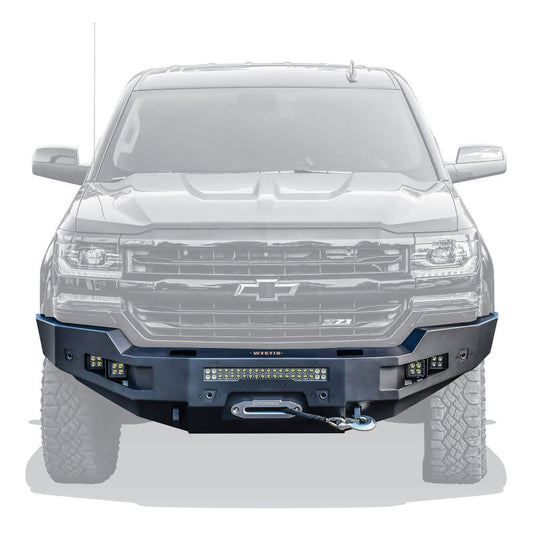 Westin 58-411165 Pro-Series Front Bumper for 2015-2019 Chevrolet Silverado 2500/3500 Textured Black