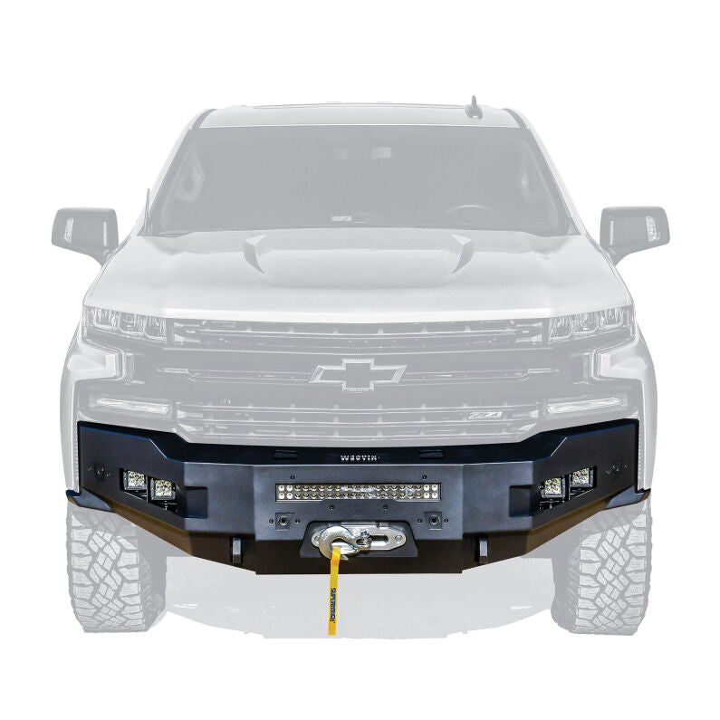 Westin 58-411215 Pro-Series Front Bumper for 2019-2022 Chevrolet Silverado 1500 Textured Black
