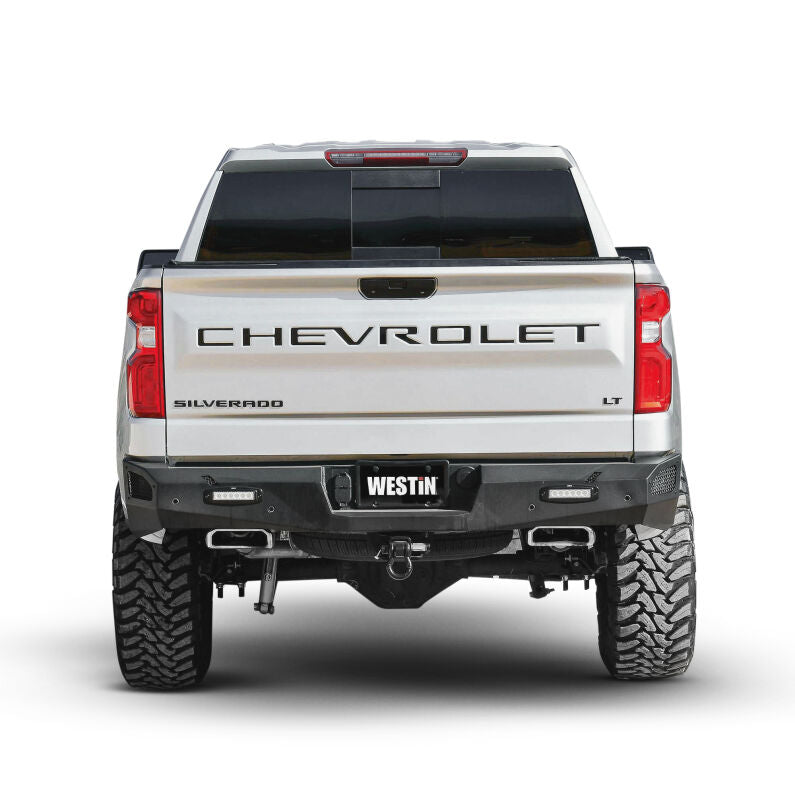 Westin 58-421215 Pro-Series Rear Bumper for 2019-2026 Chevrolet Silverado / GMC Sierra Textured Black