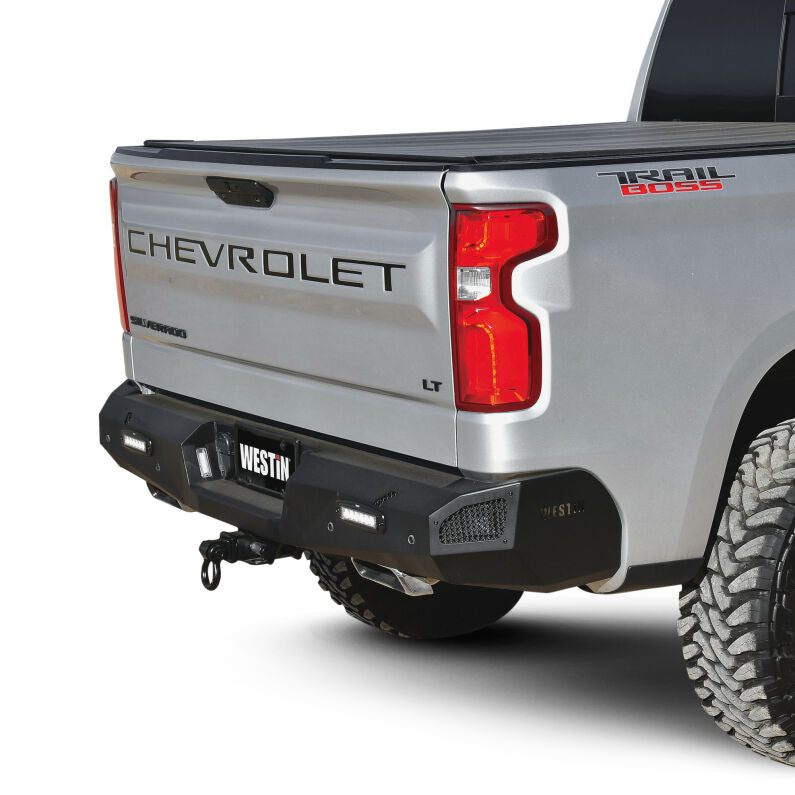 Westin 58-421215 Pro-Series Rear Bumper for 2019-2026 Chevrolet Silverado / GMC Sierra Textured Black