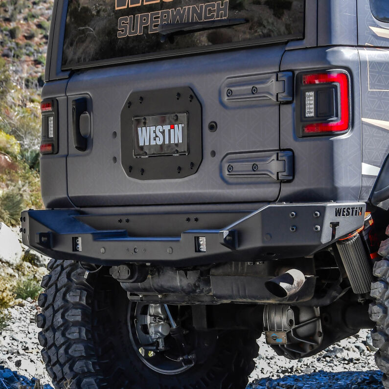 Westin 59-761205 Spare Tire Carrier Cover Plate for 2018-2026 Wrangler JL Textured Black