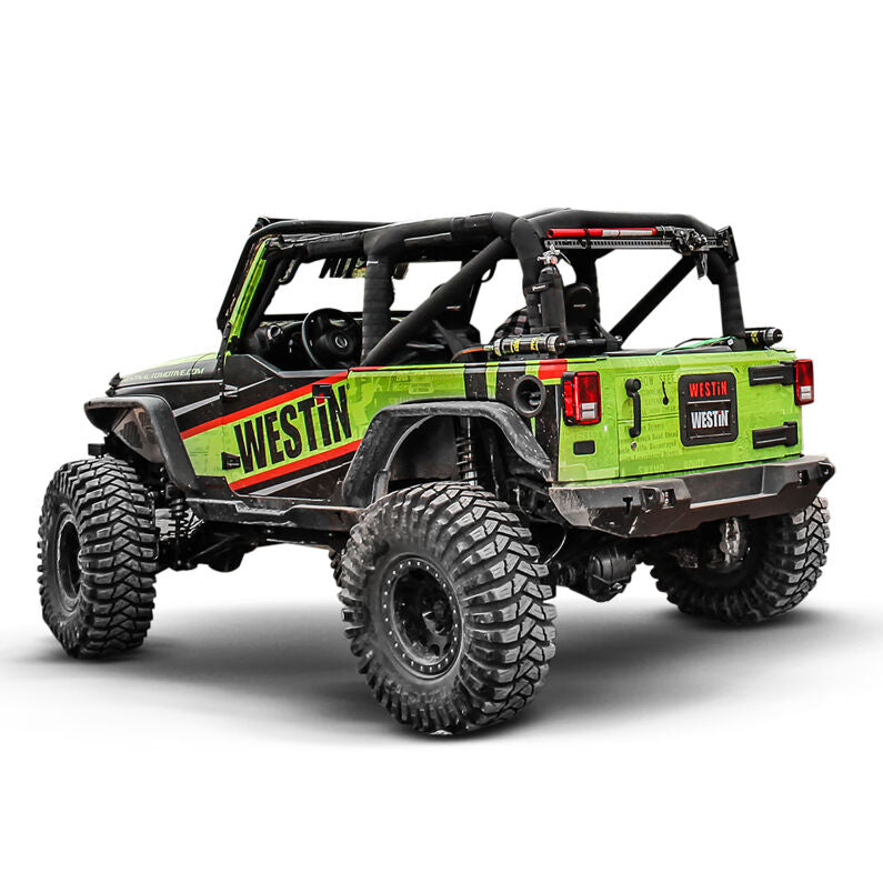 Westin 59-82005 WJ2 Rear Bumper for 2007-2018 Jeep Wrangler JK Textured Black