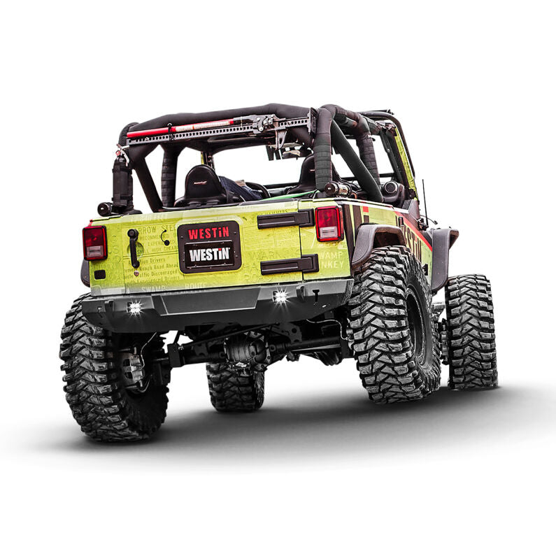 Westin 59-82005 WJ2 Rear Bumper for 2007-2018 Jeep Wrangler JK Textured Black