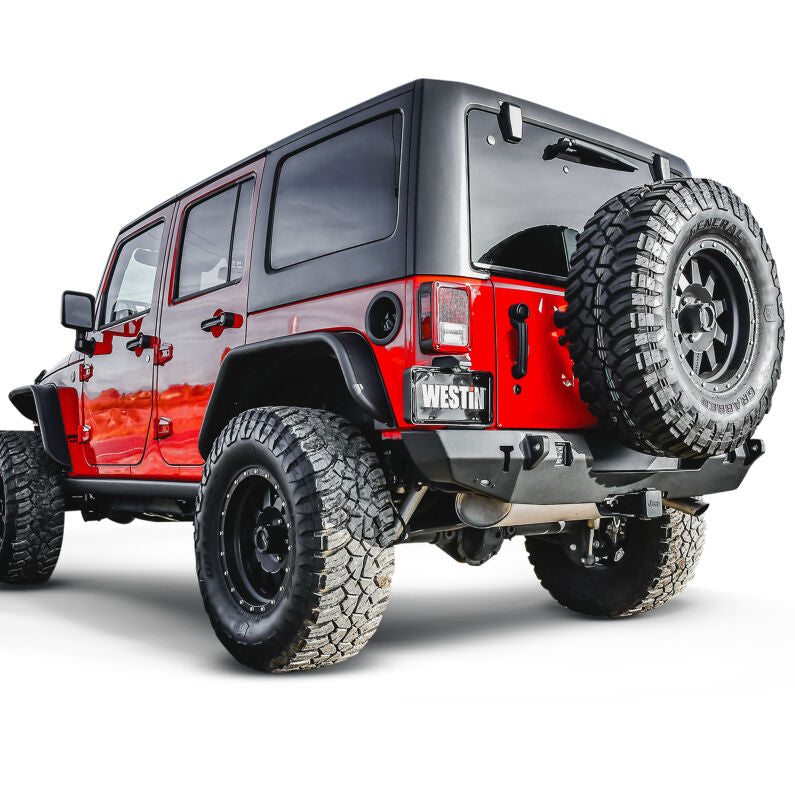 Westin 59-82005 WJ2 Rear Bumper for 2007-2018 Jeep Wrangler JK Textured Black